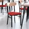 Flash Furniture Red Vinyl Dining Chairs - Walnut Wood Backs, 2PK 2-XU-DG6V5RDV-NAT-GG - alternate 1